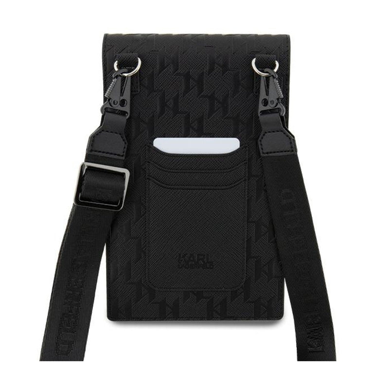 Karl Lagerfeld Saffiano Monogram Choupette – Rankinė telefonui (juoda)