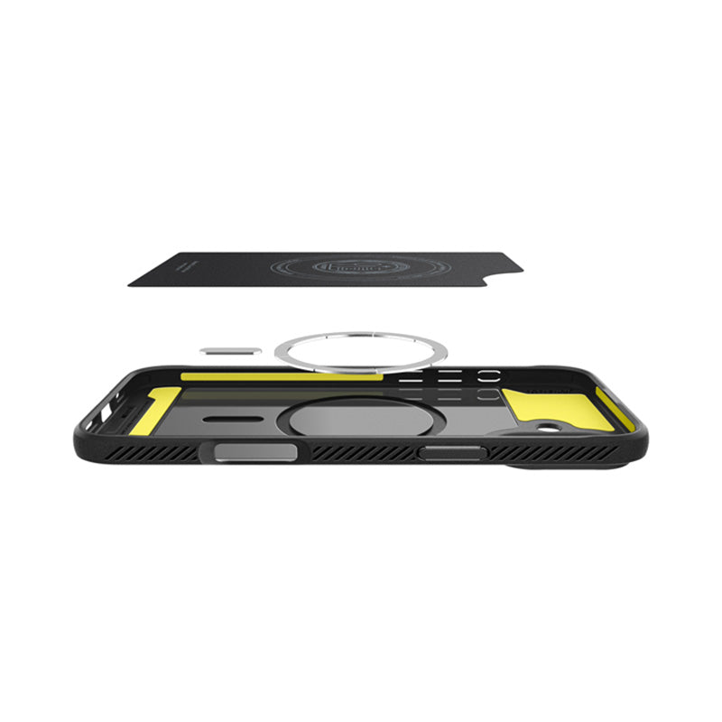 Spigen Rugged Armor Mag MagSafe – dėklas, skirtas „iPhone 16“ (matinė juoda)
