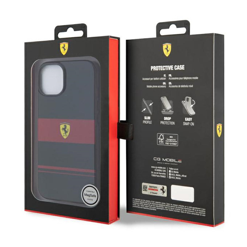 Ferrari Combi MagSafe – „iPhone 14“ dėklas (juodas)