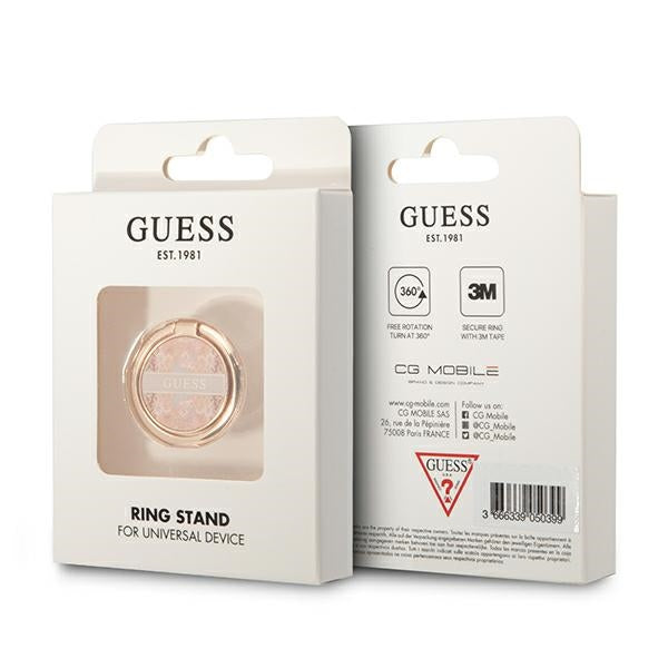 Guess žiedų stovas, rašto dizainas, auksinė spalva