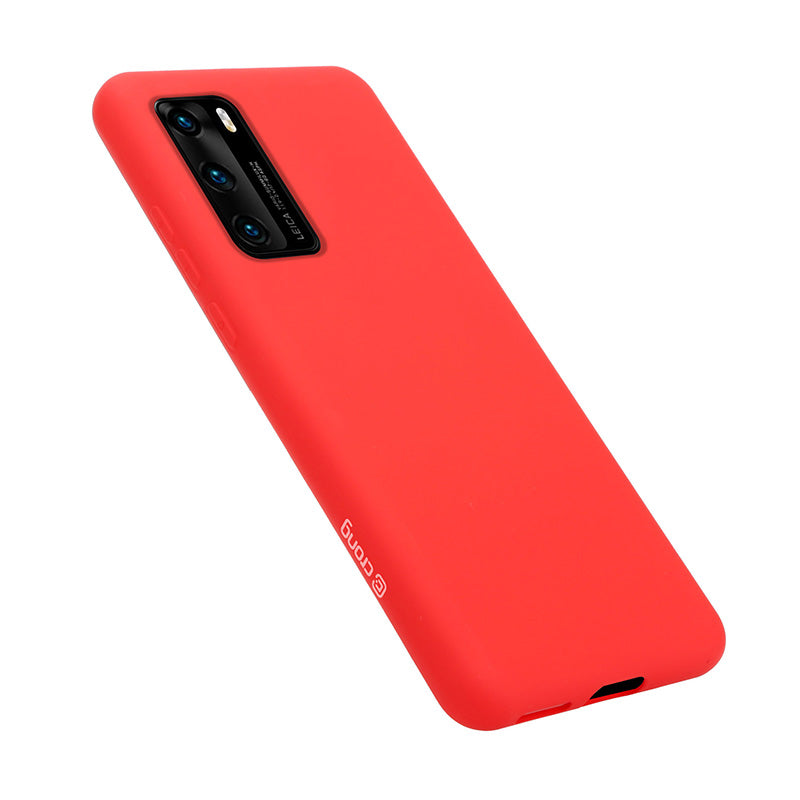 Crong spalvos dėklas - Huawei P40 dėklas (Raudonas)