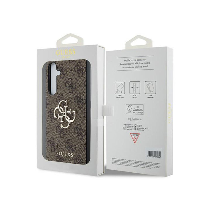 Guess 4G Big Metal Logo – dėklas Samsung Galaxy A35 5G (rudas)