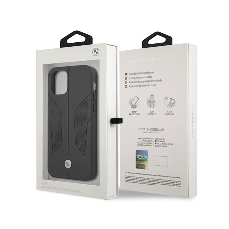 BMW od perfoartos odos šonai - dėklas iPhone 12 / iPhone 12 Pro (juodas)
