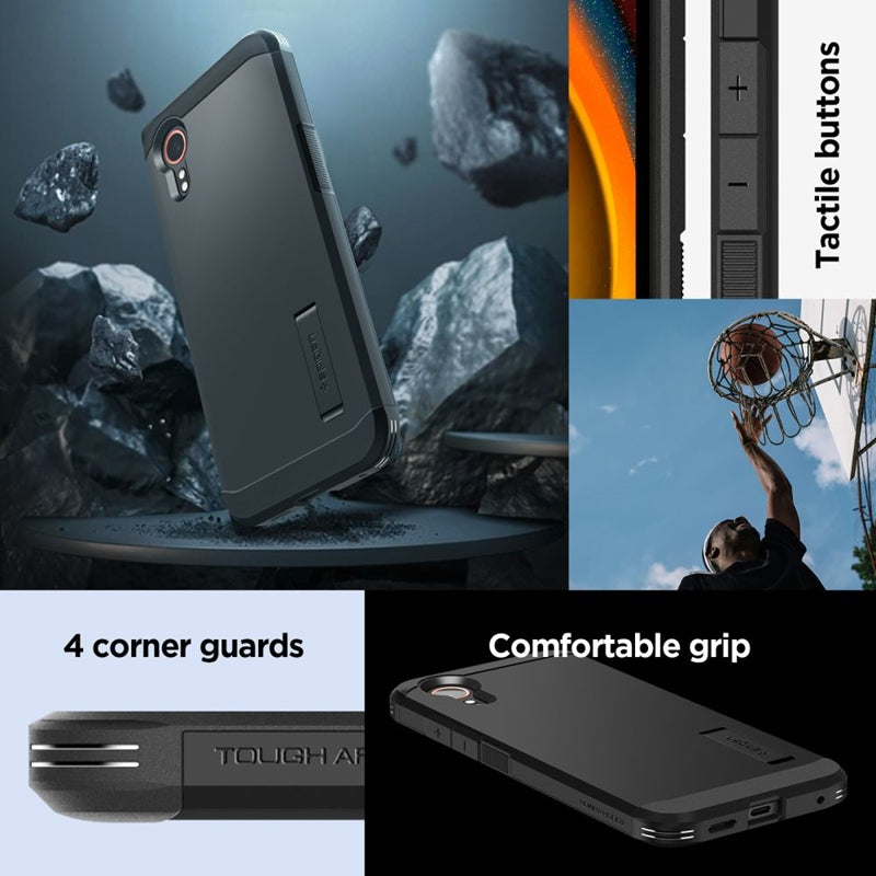 Spigen Tough Armor – dėklas, skirtas „Samsung Galaxy XCover 7 Pro“ (juodas)