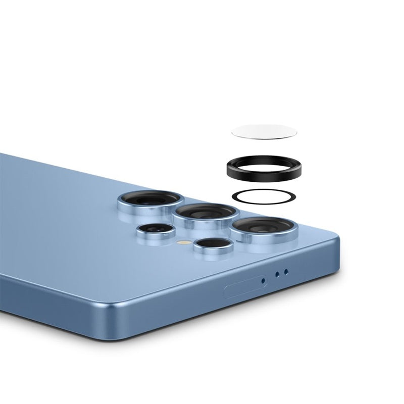 Spigen Optik Pro GLAS.TR EZ Fit kameros apsauga (2 vnt.) - objektyvo apsauga, skirta "Samsung Galaxy S25 Ultra" (juoda)