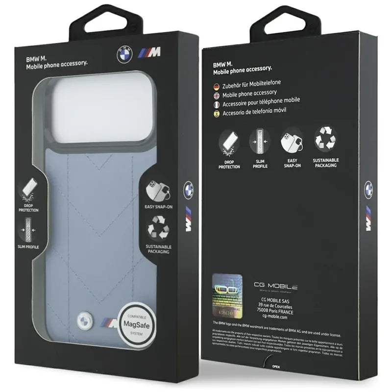 BMW M Dyjuotas dėklas su MagSafe logotipo „iPhone 17 Pro Max“ (mėlynas)