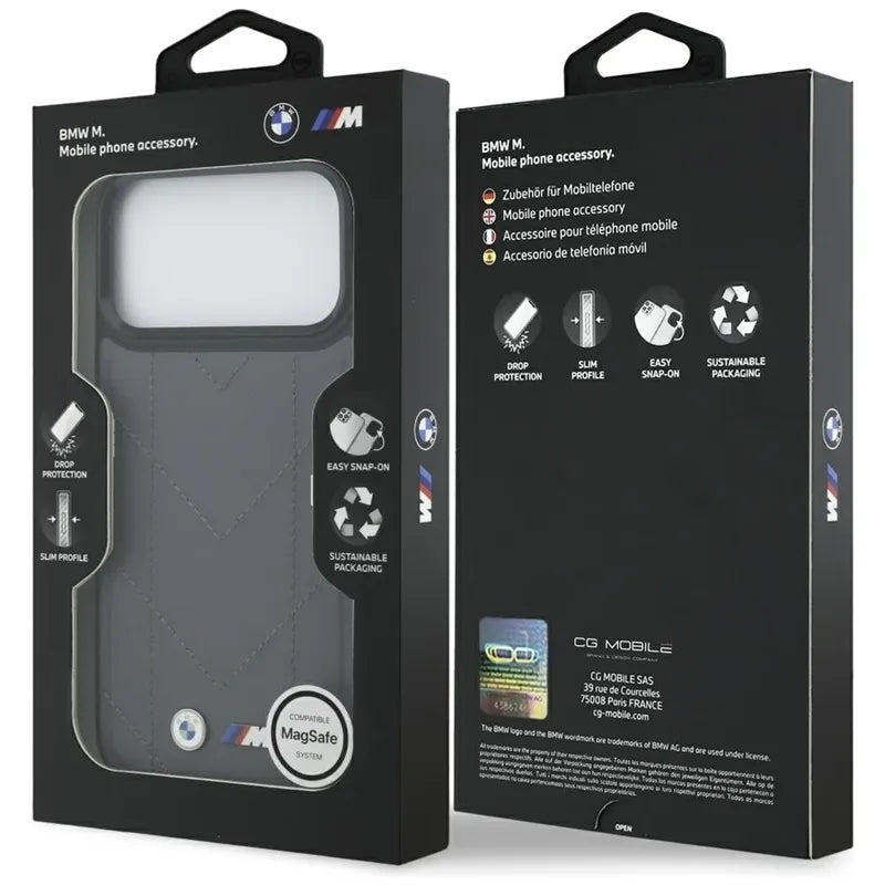BMW M Dyjuotas Logotipas MagSafe - iPhone 17 Pro Max dėklas (Antracito)