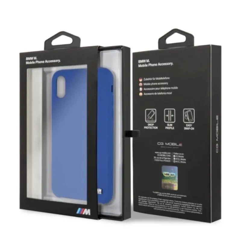 BMW Silikoninė M kolekcija - Dėklas iPhone X / Xs (Mėlynas)