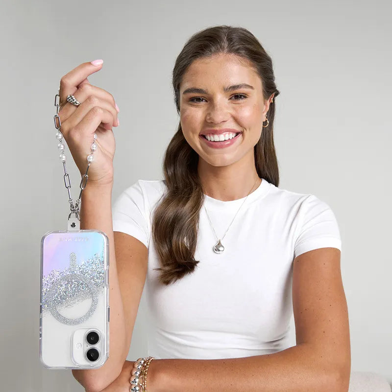 Case-Mate Karat MagSafe – dėklas skirtas iPhone 16 (Holografinis muilo burbulas)