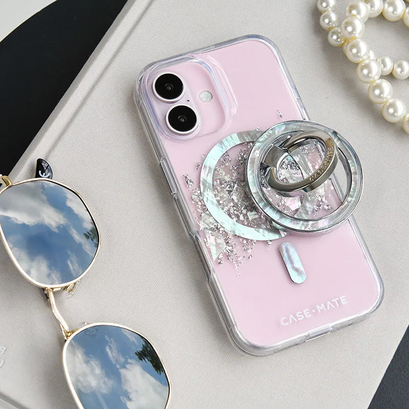 Case-Mate Karat MagSafe – dėklas, skirtas „iPhone 16“, su perlo inkrustacija („A Touch of Pearl“)
