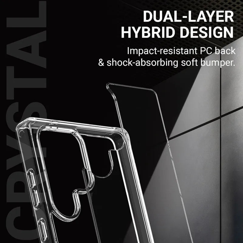 Crong Crystal Shield dėklas - Samsung Galaxy S25+ dėklas (Skaidrus)