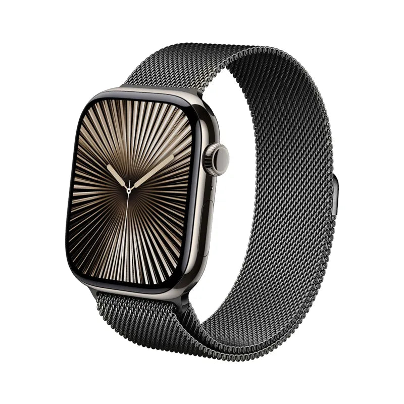 Crong Milano Steel – Nerūdijančio plieno apyrankė „Apple Watch“ 38/40/41/42 mm (Grafitinė)