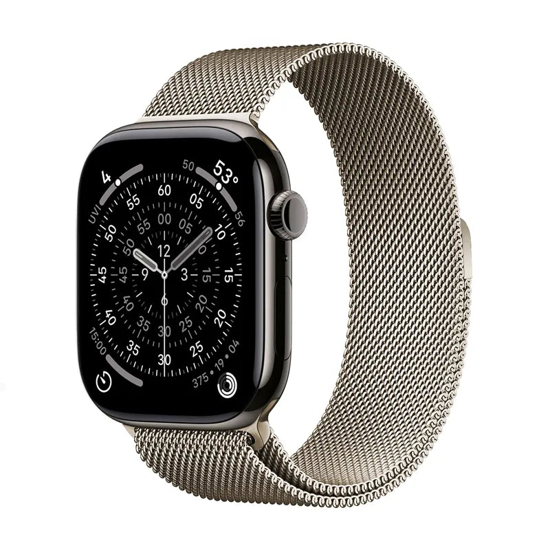 Crong Milano Steel – Nerūdijančio plieno apyrankė Apple Watch 38/40/41/42 mm (šampano)