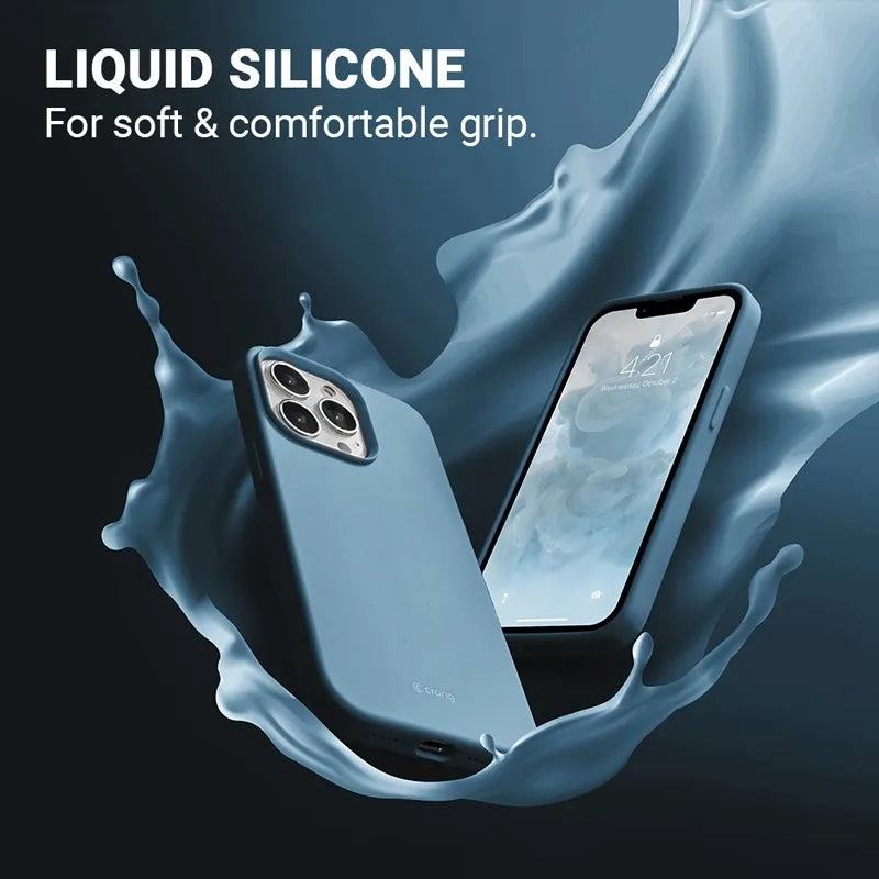 Crong spalvos dėklas - iPhone 13 Pro Max dėklas (mėlynas)