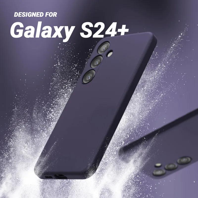 Crong spalvos dėklas - Samsung Galaxy S24+ dėklas (violetinis)