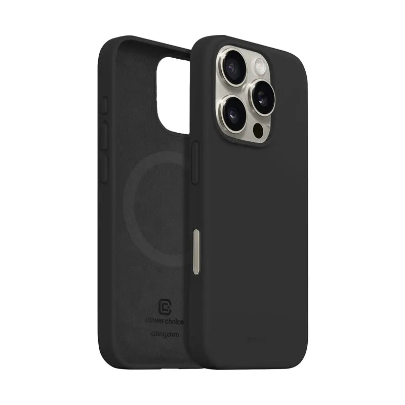 Crong Spalvos Magnetinis dėklas – iPhone 16 Pro Max MagSafe dėklas (Juodas)