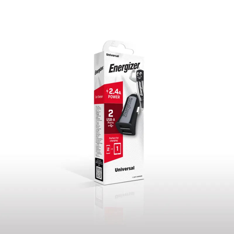 Energizer Classic - Automobilinis įkroviklis 2x USB-A 2.4A 12W (juodas)