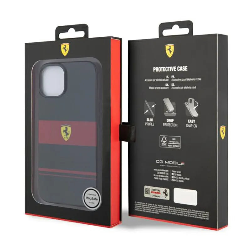 Ferrari Combi MagSafe – „iPhone 14“ dėklas (juodas)