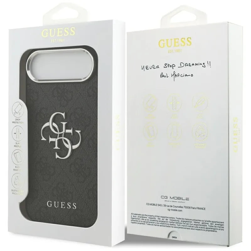 Guess 4G Big 4G Classic Logo dėklas iPhone Air (Juoda / Sidabrinė)