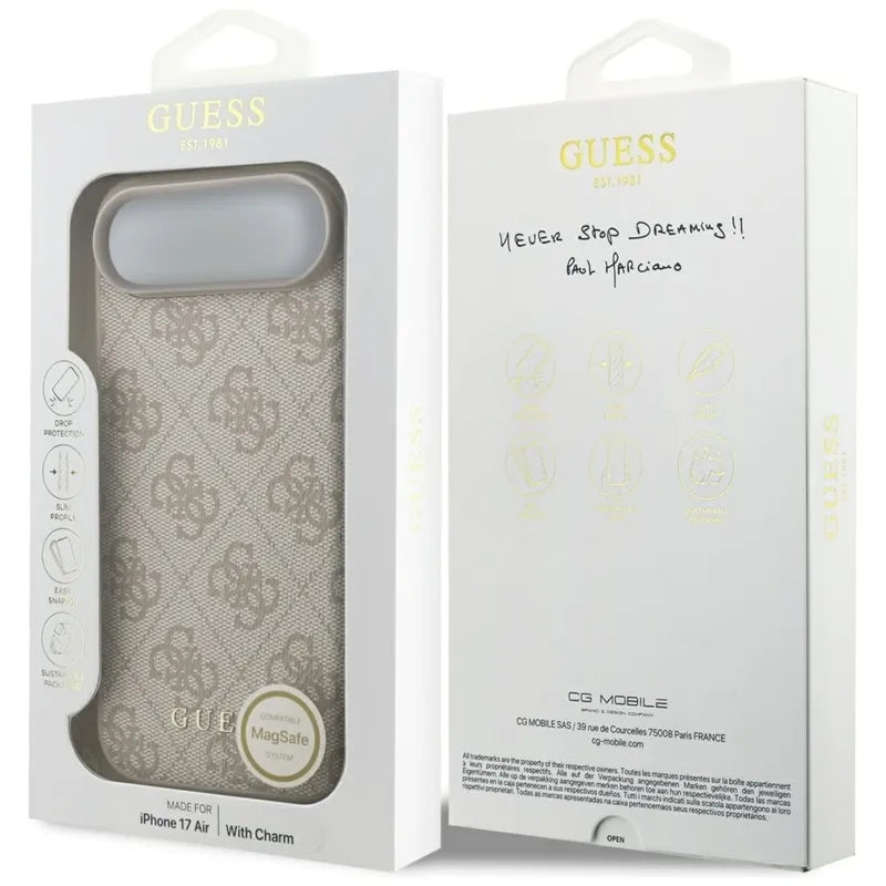 Guess 4G Charms Collection MagSafe - Dėklas iPhone Air (rožinis)