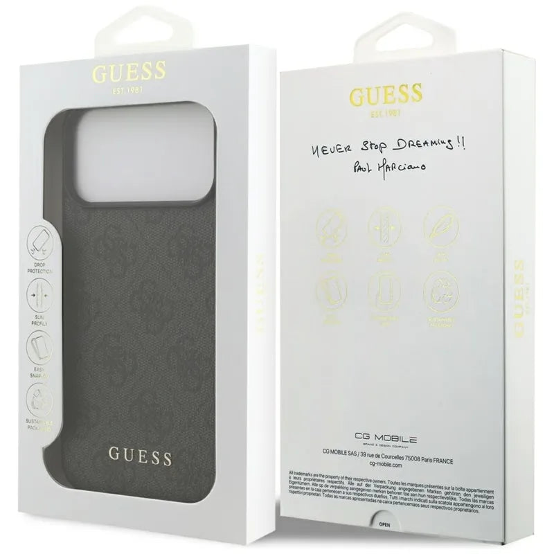 Guess 4G Classic - Dėklas iPhone 17 Pro Max (juodas)