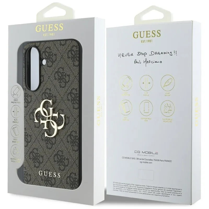 Guess Big 4G Logo Classic Logo – dėklas Samsung Galaxy A56 5G (rudas)