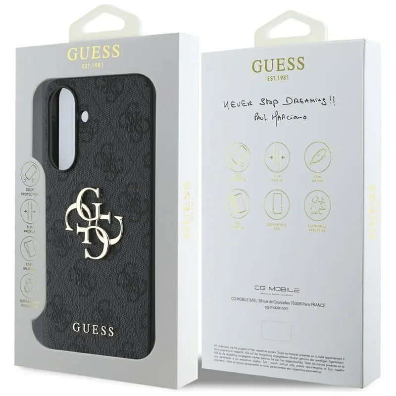 Guess Big 4G Logo Classic Logo – dėklas, skirtas Samsung Galaxy A56 5G (juodas)