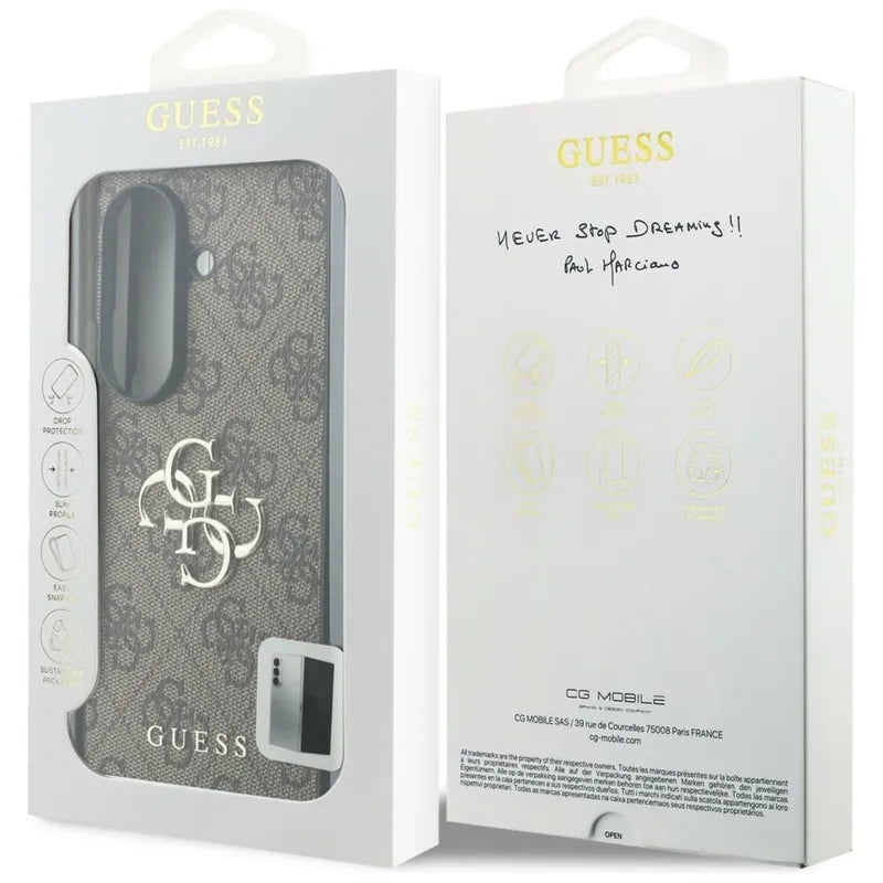 Guess Big 4G Logo – dėklas Samsung Galaxy Z Fold 8 Ultra (rudas)