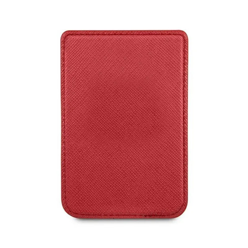 Guess MagSafe Saffiano kortelių dėklas piniginė - magnetinė piniginė (raudona)