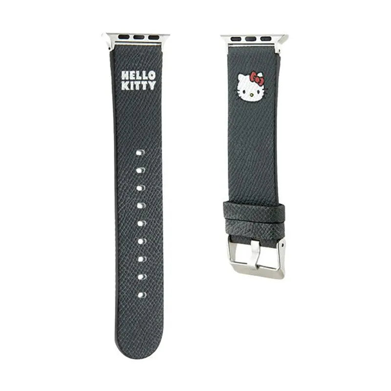 Hello Kitty dirželis Kitty Head - dirželis Apple Watch 38/40/41 mm (juodas)