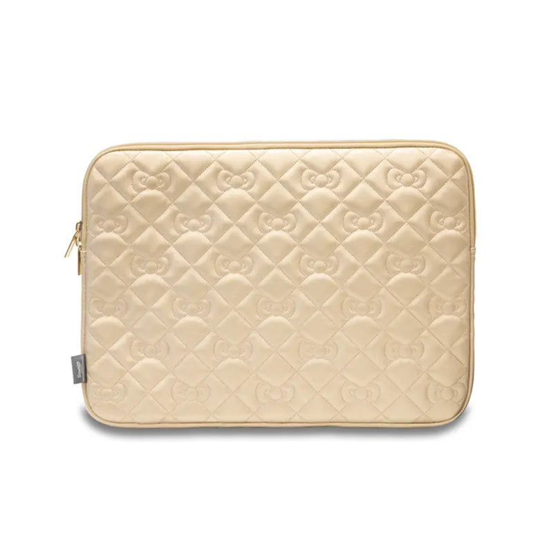 Hello Kitty Zip PU Quilted Bows Sleeve - nešiojamojo kompiuterio dėklas 13" / 14" (aukso spalvos)