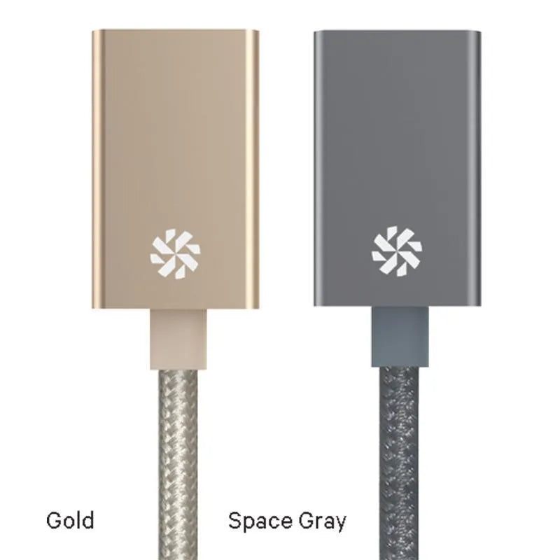 Kanex DuraBraid™ adapteris – USB-C į USB 3.0 Type-A aliuminio adapteris (kosmoso pilka)