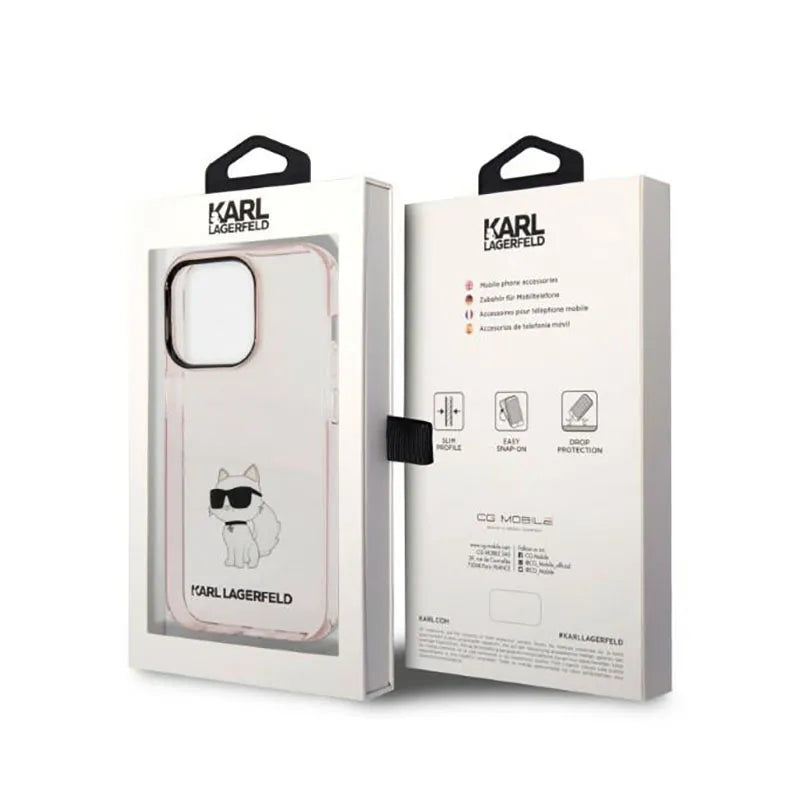 Karl Lagerfeld IML NFT Choupette – Dėklas iPhone 14 Pro Max (rožinis)