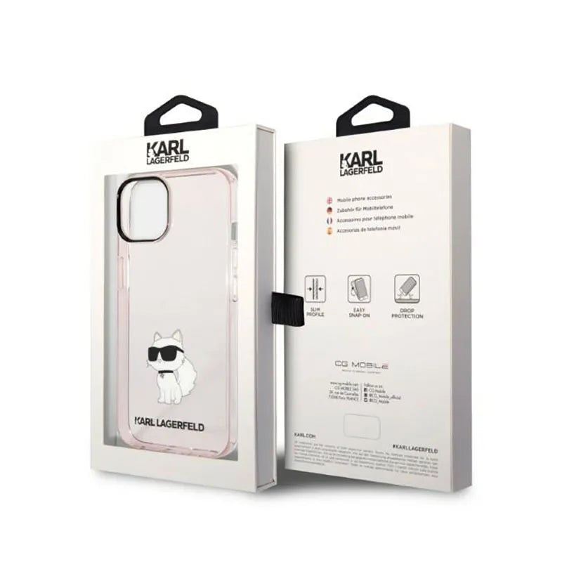 Karl Lagerfeld IML NFT Choupette - dėklas skirtas iPhone 14 Plus (rožinis)