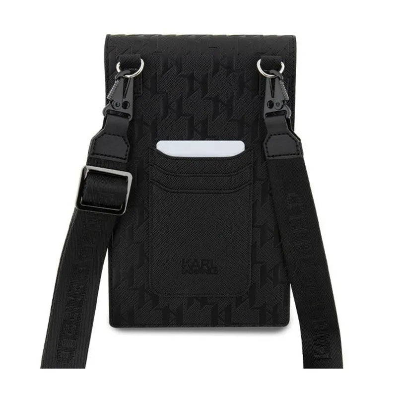 Karl Lagerfeld Saffiano Monogram Choupette – Rankinė telefonui (juoda)