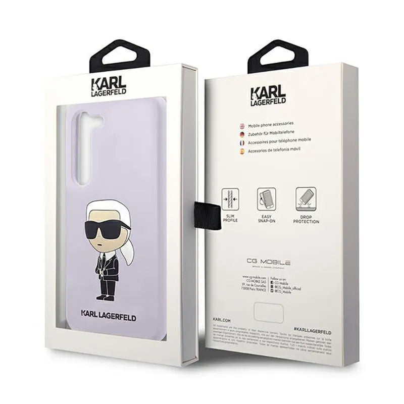 Karl Lagerfeld silikoninis NFT Ikonik – dėklas, skirtas „Samsung Galaxy S23+“ (violetinis)