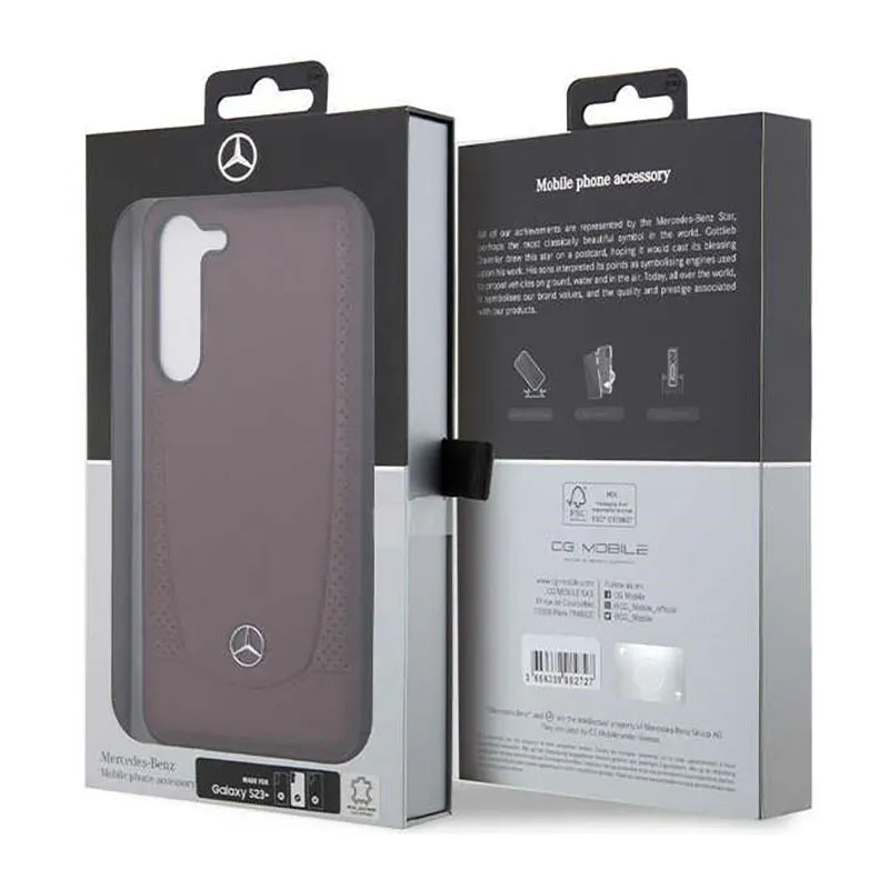 Mercedes Leather Urban Line – dėklas Samsung Galaxy S23+ (raudonas)