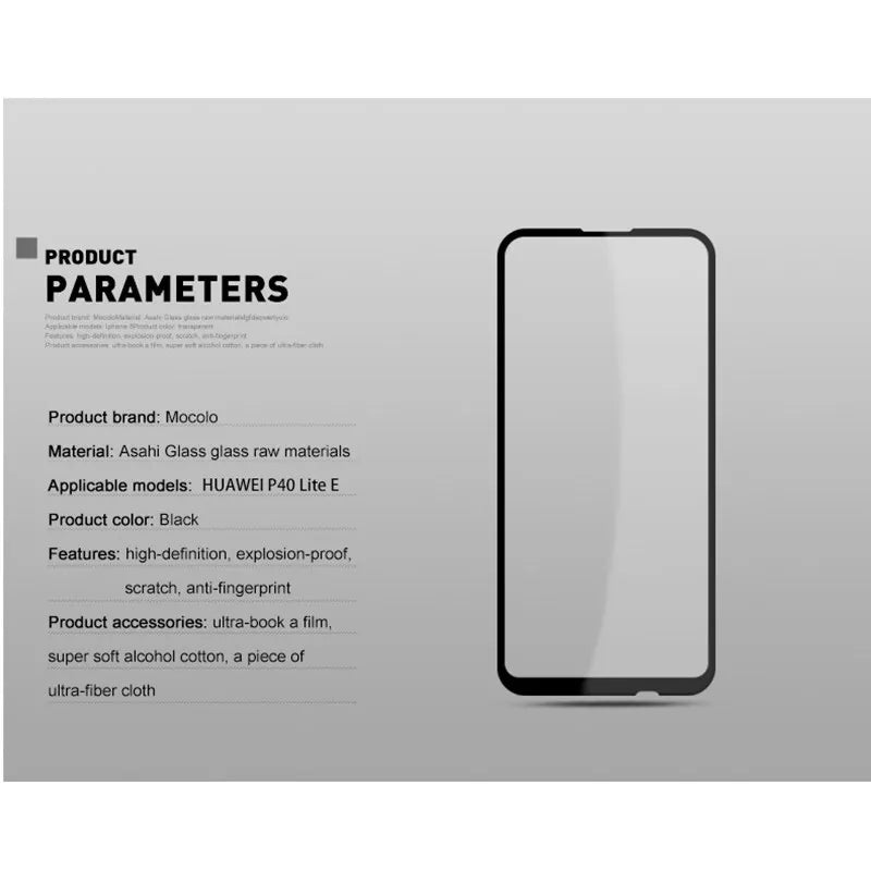 Mocolo 2.5D "Full Glue" apsauginis stiklas, skirtas Huawei P40 Lite E