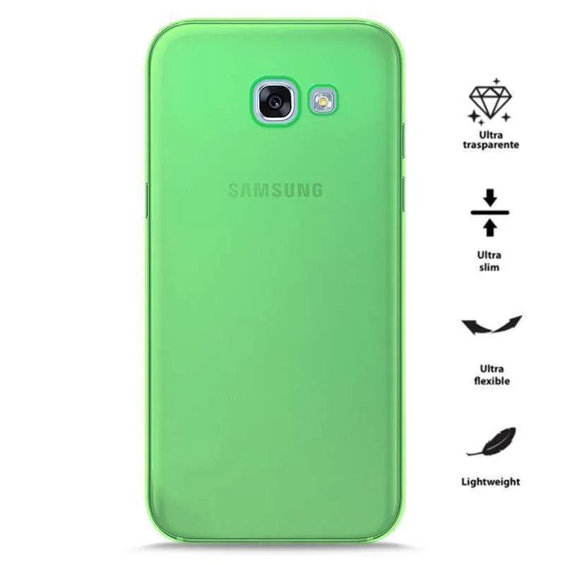 PURO 0.3 Nude - Dėklas, skirtas Samsung Galaxy A3 (2017) (fluorescencinė žalia)