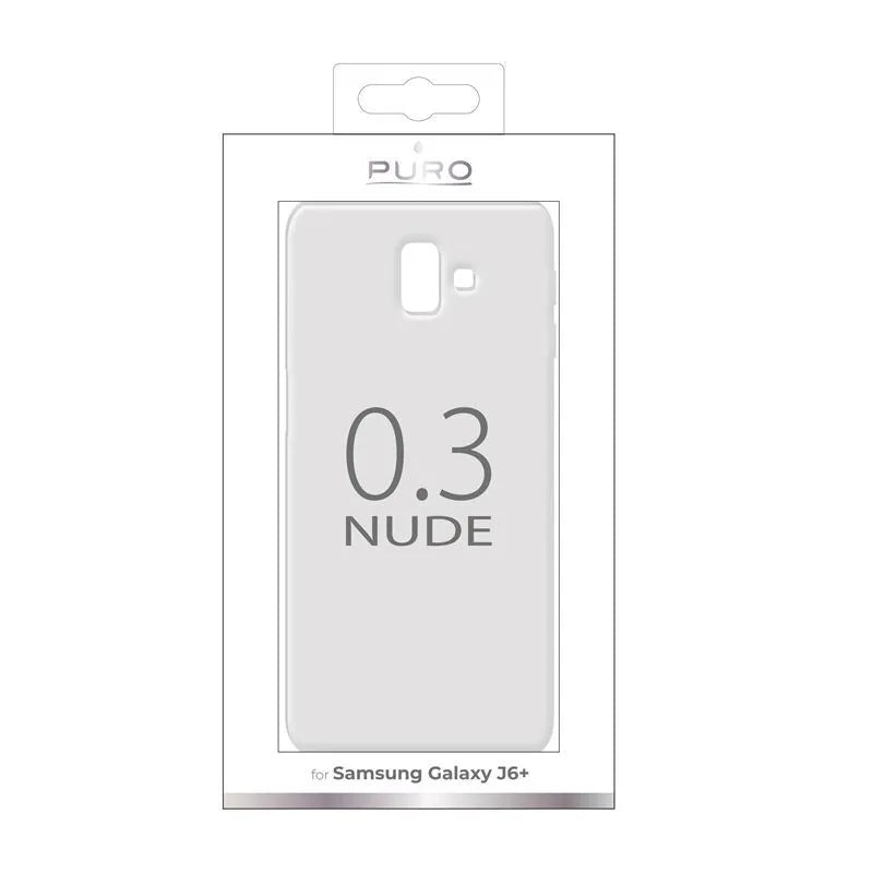 PURO 0.3 Nude – dėklas, skirtas „Samsung Galaxy J6 +“ (skaidrus)