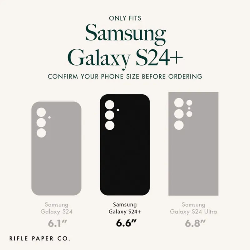Rifle Paper Clear - Samsung Galaxy S24+ dėklas (Petite Fleurs)