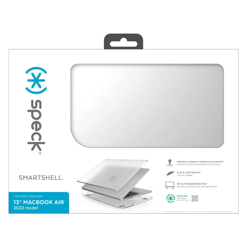 Speck SmartShell – dėklas MacBook Air 13.6" (M5/M4/M3/M2/2026–2022) (Skaidrus)