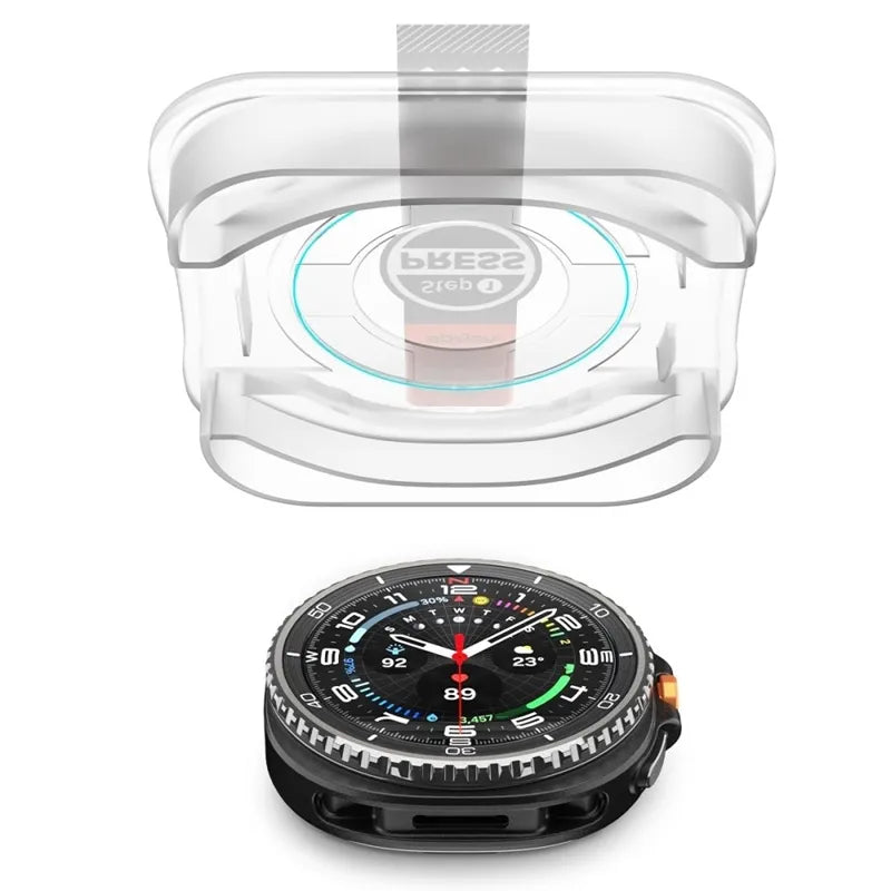 Spigen GLAS.TR EZ FIT 2 vnt. - Grūdintas stiklas, skirtas Samsung Galaxy Watch 8 Classic 46 mm (2 vnt.)