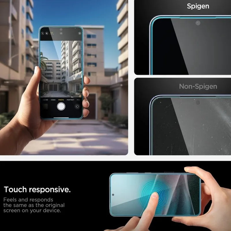 Spigen GLAS.TR EZ Fit Pro – grūdintas stiklas, skirtas „Samsung Galaxy S25 Edge“