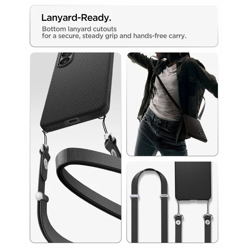 Spigen Liquid Air Mag MagSafe – dėklas Samsung Galaxy S26+ (Matinis juodas)