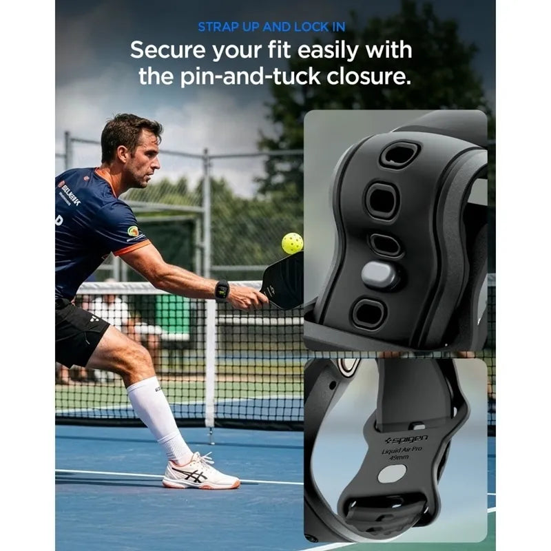 Spigen Liquid Air Pro – dirželis su dėklu Apple Watch Ultra 49 mm (juodas)