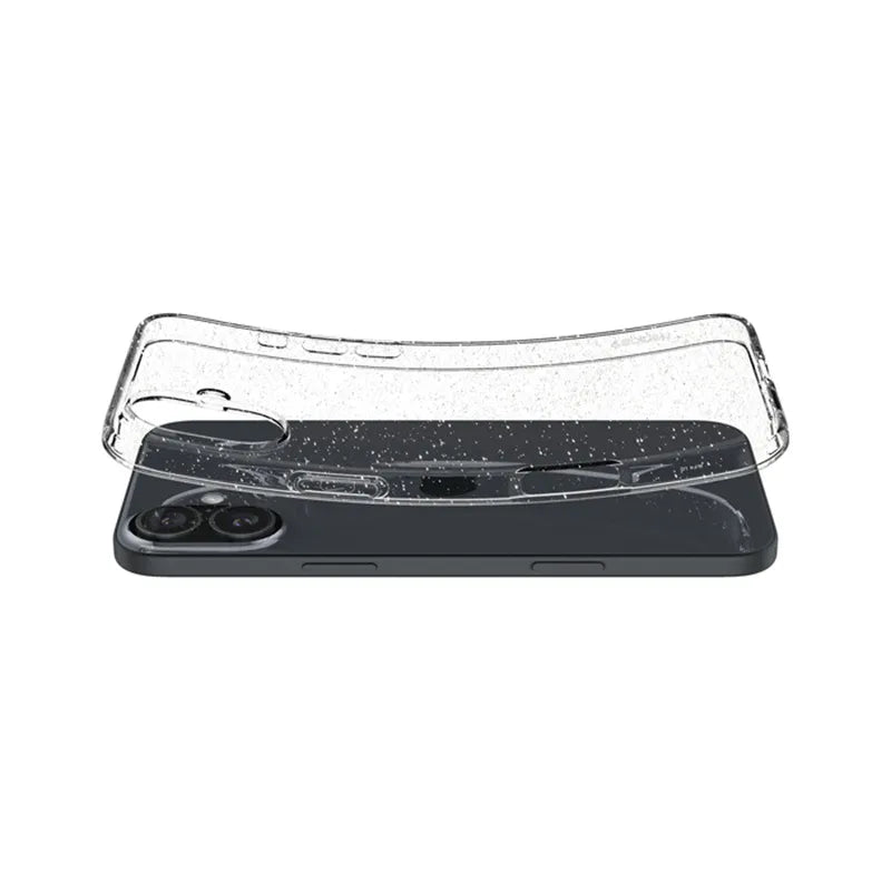 Spigen Liquid Crystal Glitter – „iPhone 16“ dėklas (skaidrus)