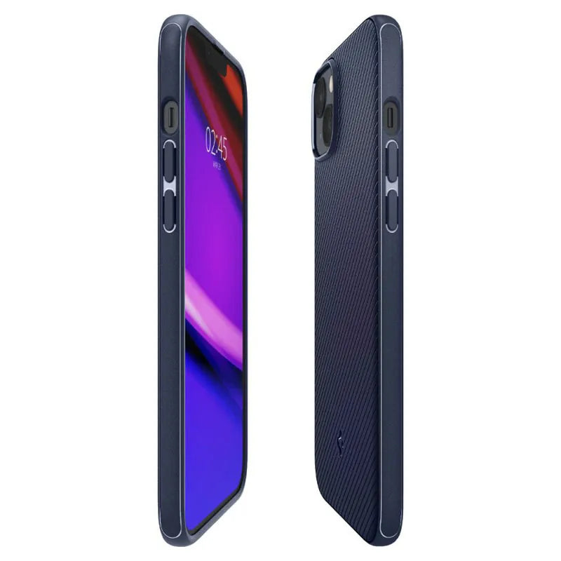Spigen Mag Armor - dėklas, skirtas „iPhone 14 Plus“ (tamsiai mėlyna)