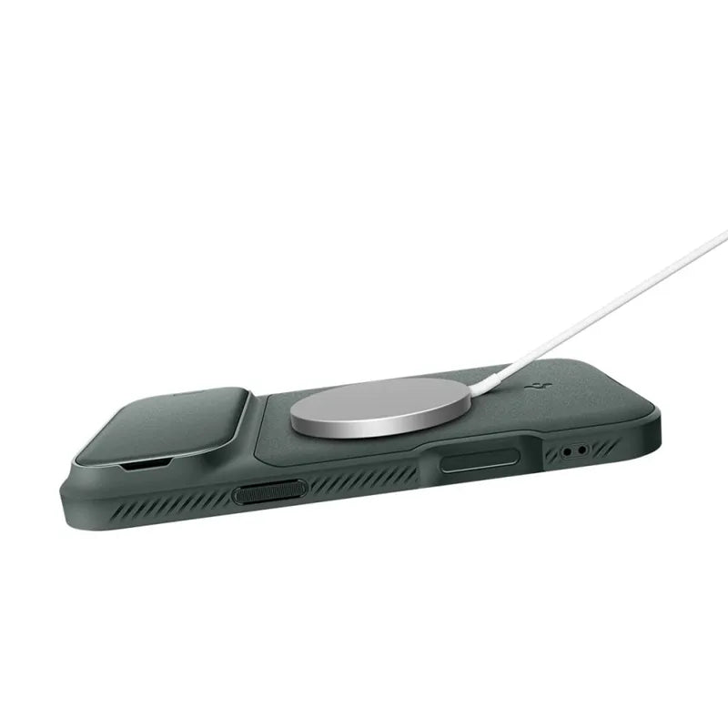 Spigen Optik Armor Mag MagSafe – dėklas iPhone 17 Pro Max (Abyss Green)