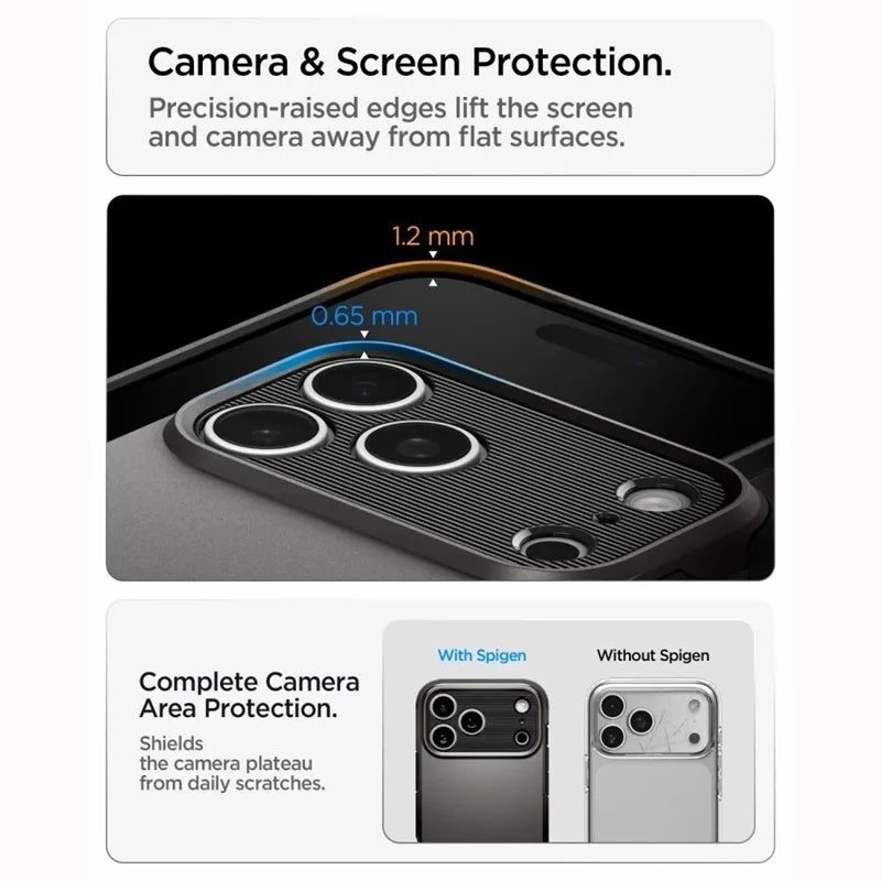 Spigen Tough Armor T Mag MagSafe – dėklas, skirtas iPhone 18 Pro / 17 Pro (Gunmetal)